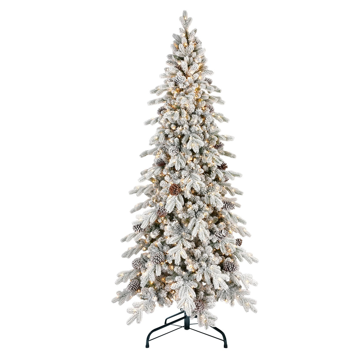Frosted Mountain Spruce Artificial Christmas Tree with Pine Cones