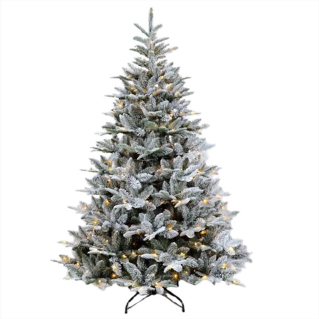 Large Luxury Artificial Christmas Tree Snowflake PE Hinged Stand