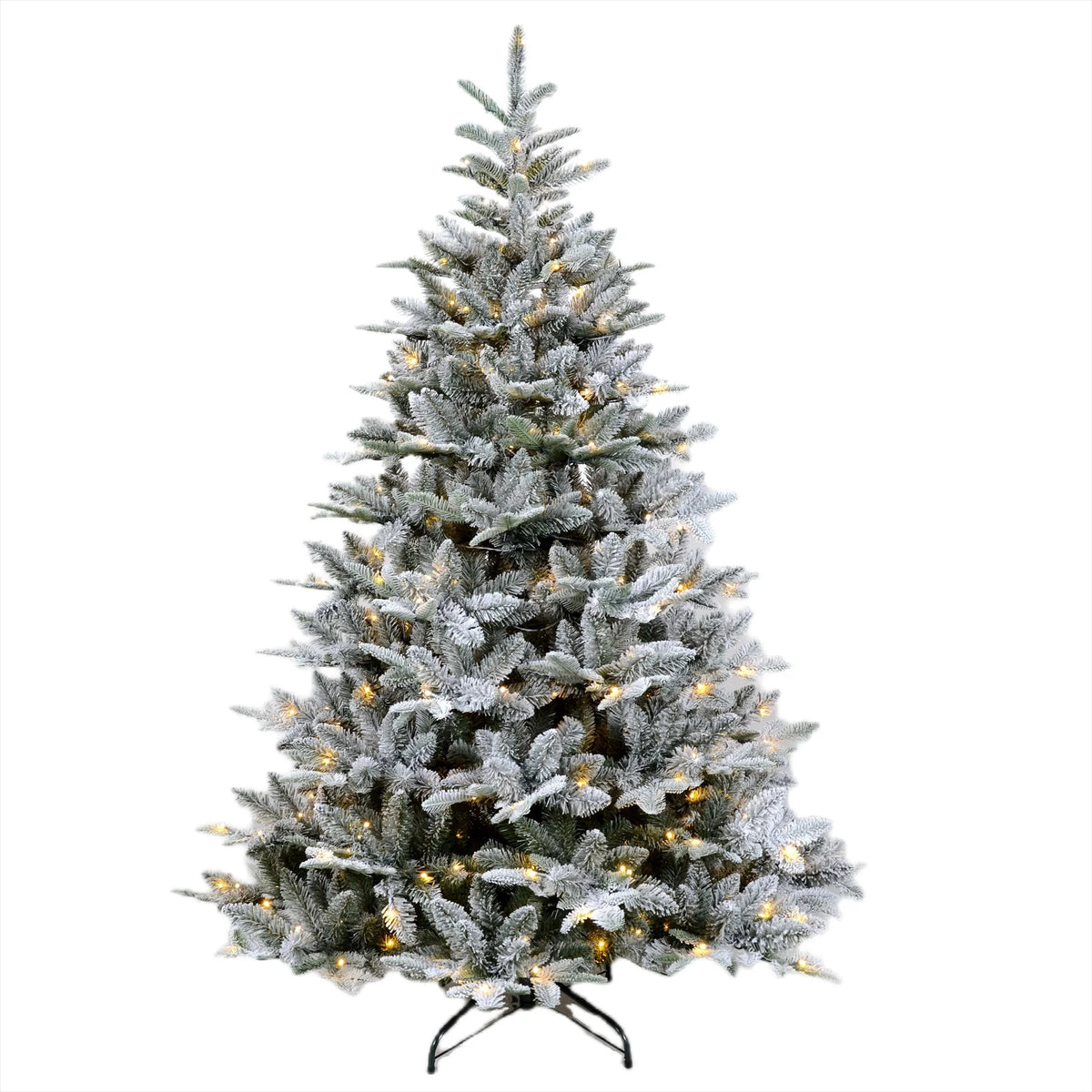 Large Luxury Artificial Christmas Tree Snowflake PE Hinged Stand