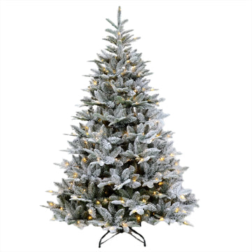 Large Luxury Artificial Christmas Tree Snowflake PE Hinged Stand