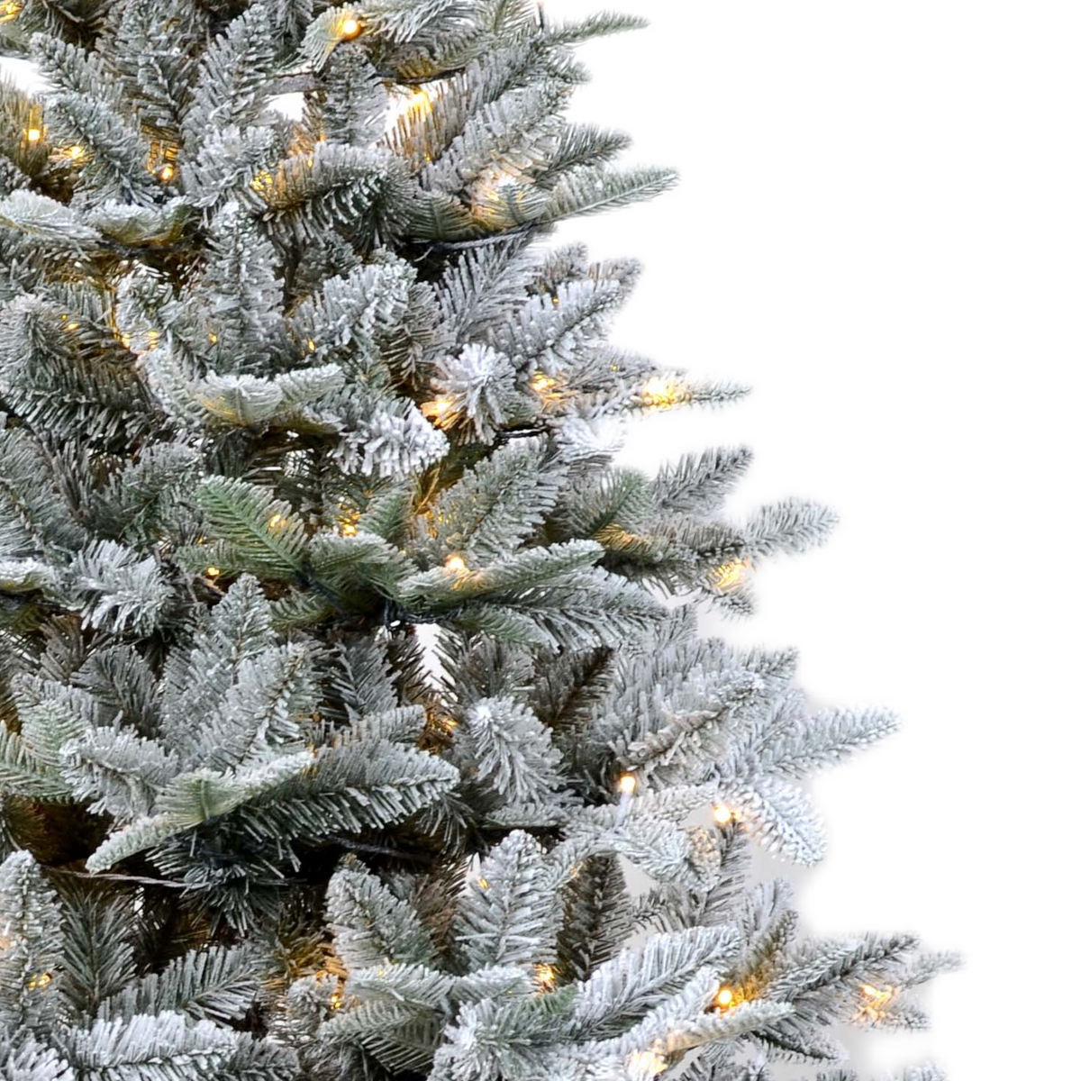 Large Luxury Artificial Christmas Tree Snowflake PE Hinged Stand