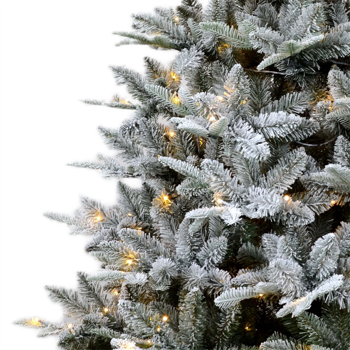 Large Luxury Artificial Christmas Tree Snowflake PE Hinged Stand