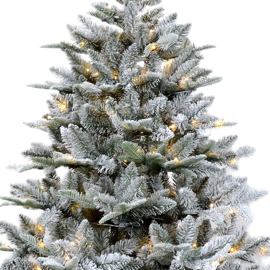 Large Luxury Artificial Christmas Tree Snowflake PE Hinged Stand