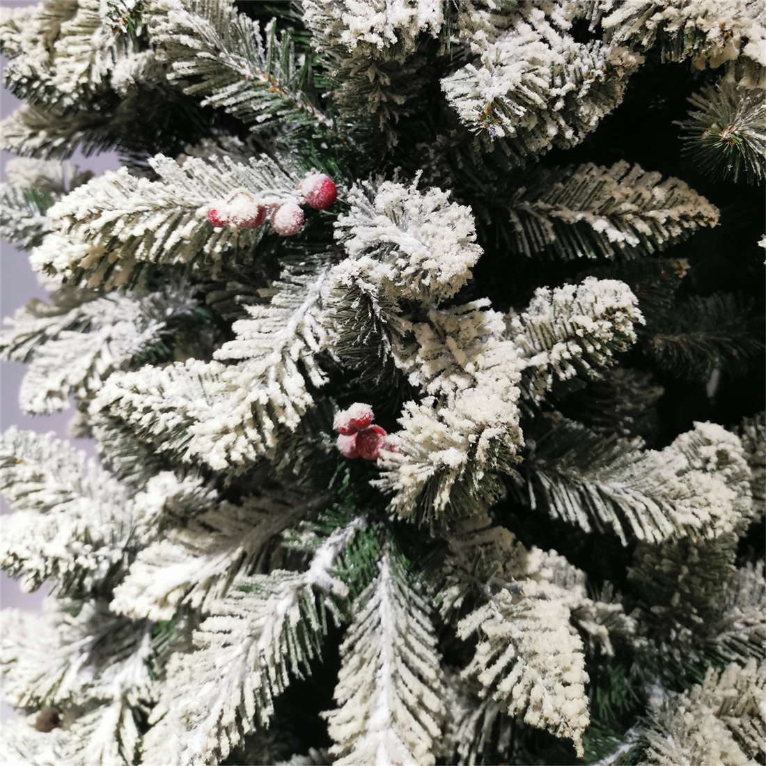 Large Luxury Artificial Christmas Tree Snowflake PE Hinged Stand