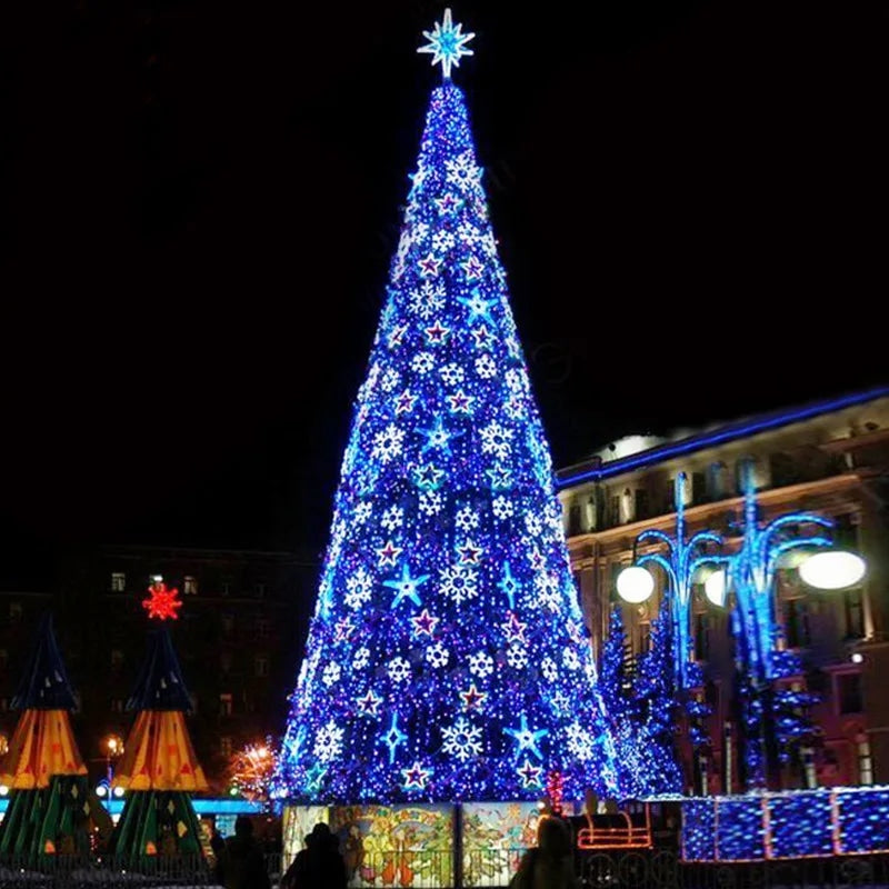 Large Outdoor Giant Christmas Tree with Multicolor LED Lights