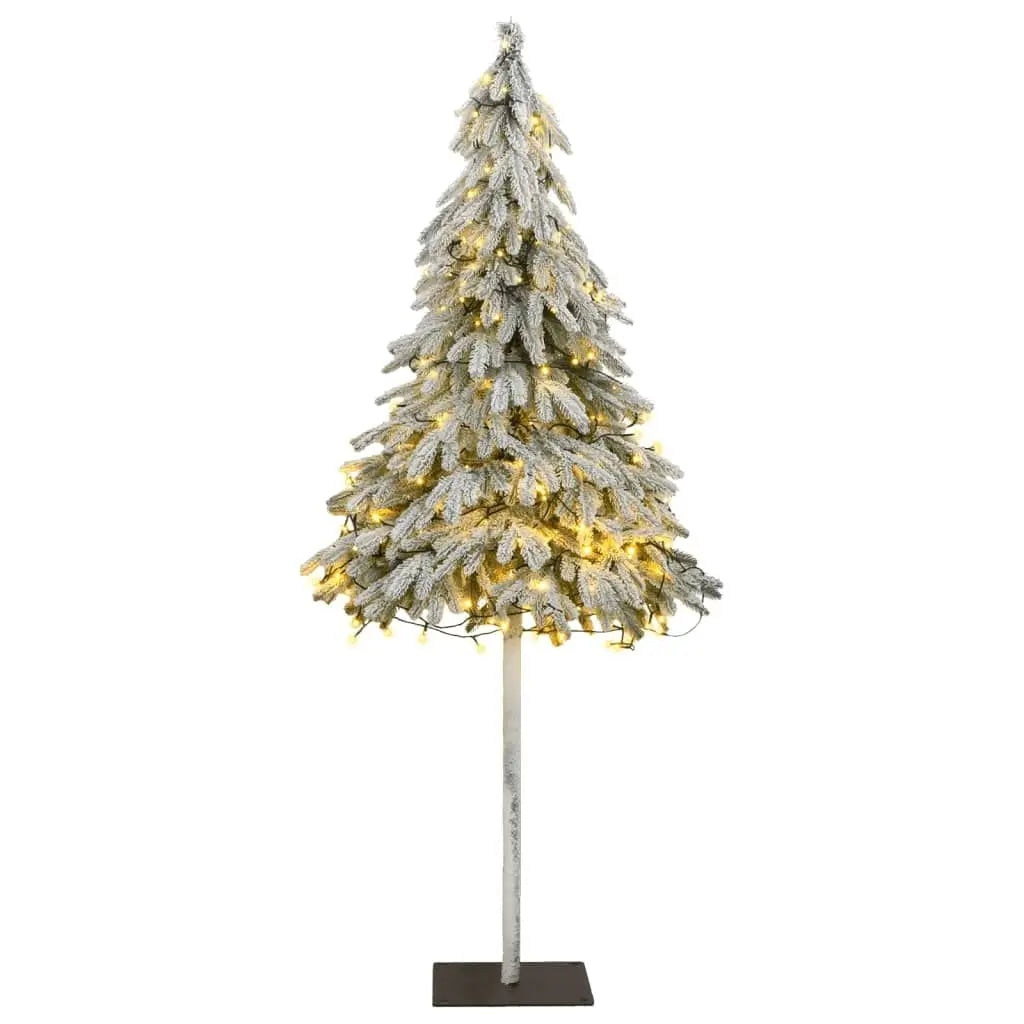 LED Artificial Christmas Tree with Flocked Snow and Lights