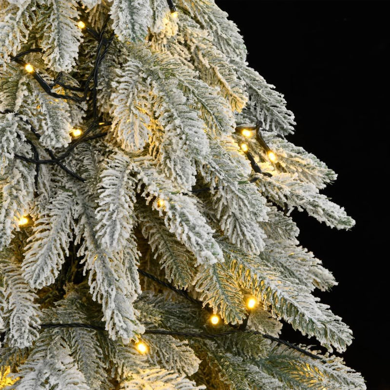 LED Artificial Christmas Tree with Flocked Snow and Lights