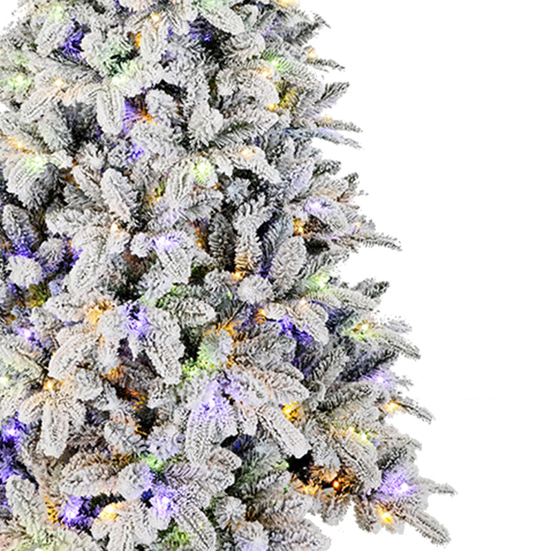Led White Flocked Artificial Christmas Tree