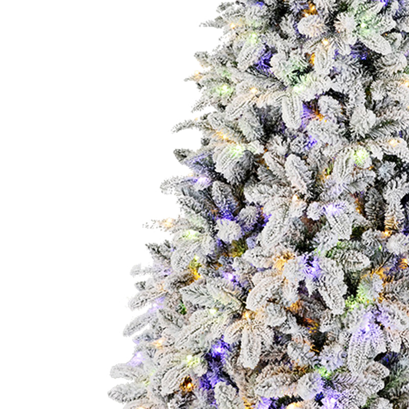 Led White Flocked Artificial Christmas Tree
