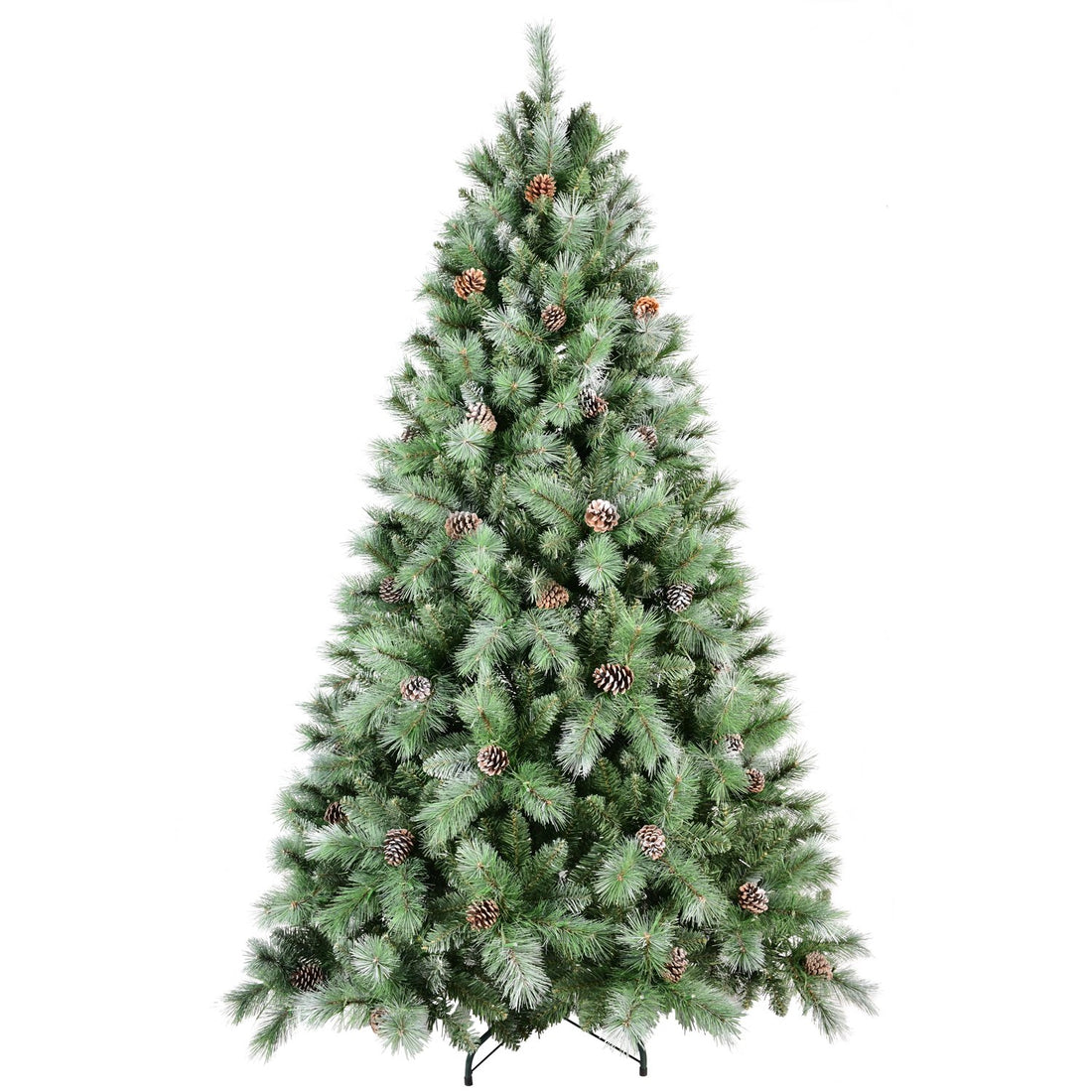 Long Needle Pine Artificial Christmas Tree with Natural Pine Cones
