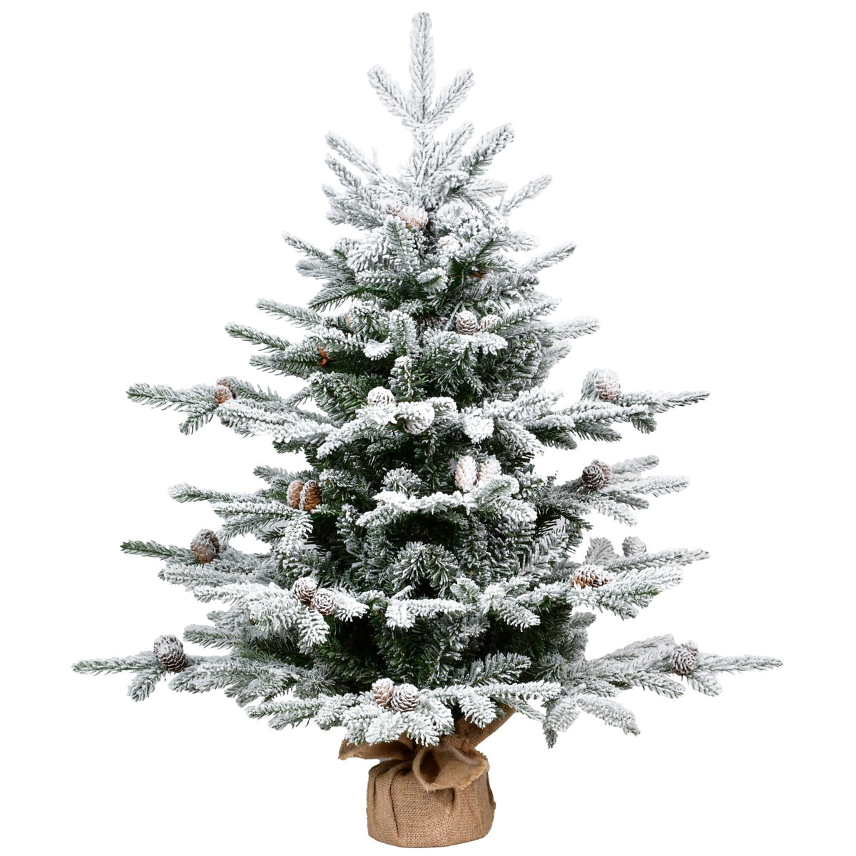 Snowy Spruce Artificial Christmas Tree with Two-Color LED Lights