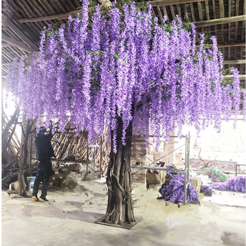 Large Silk Wisteria Tree for Elegant Decoration