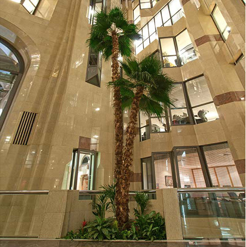 Large Artificial Palm Tree with Metal Trunk Outdoor