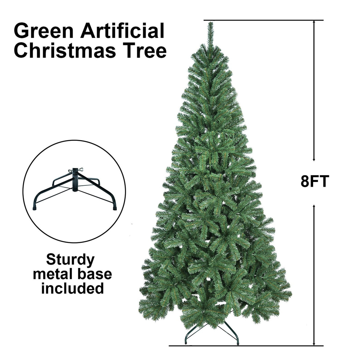 Classic Pine Artificial Christmas Tree with Tapered Silhouette