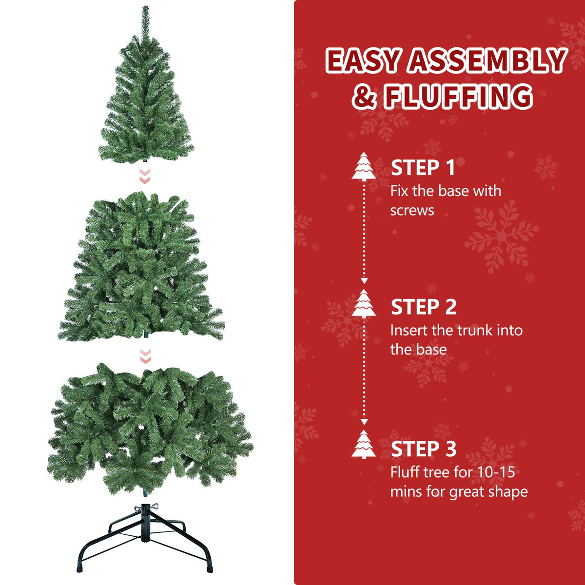 Classic Pine Artificial Christmas Tree with Tapered Silhouette