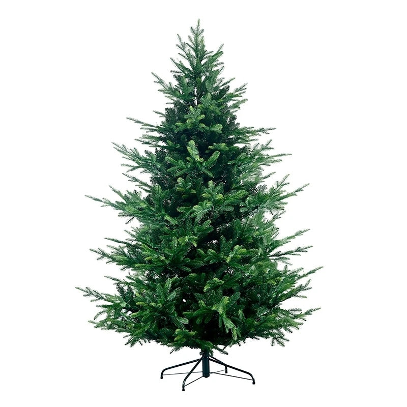Natural Green Artificial Spruce Christmas Tree with Realistic Layered Branches