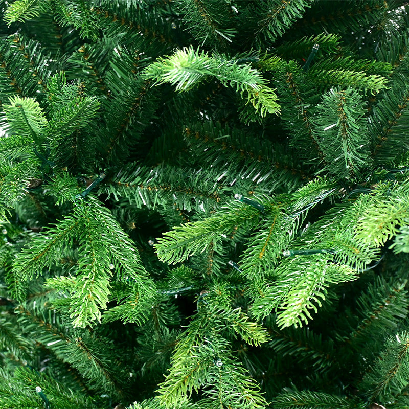 Natural Green Artificial Spruce Christmas Tree with Realistic Layered Branches