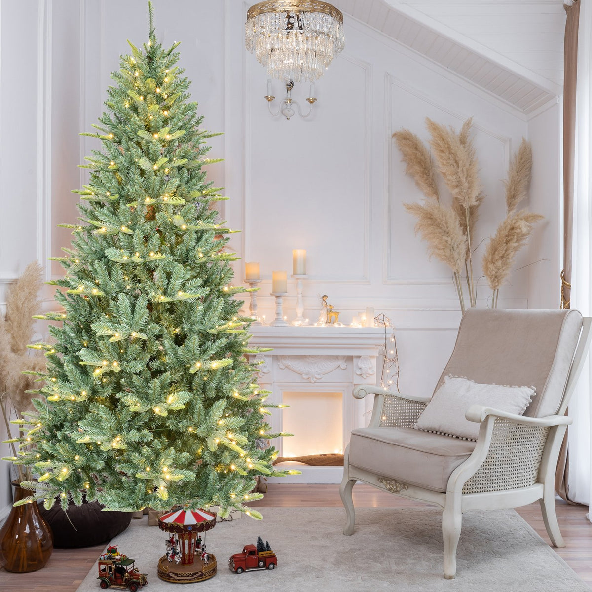 Colorado Spruce Artificial Christmas Tree with Sage Blue Needles