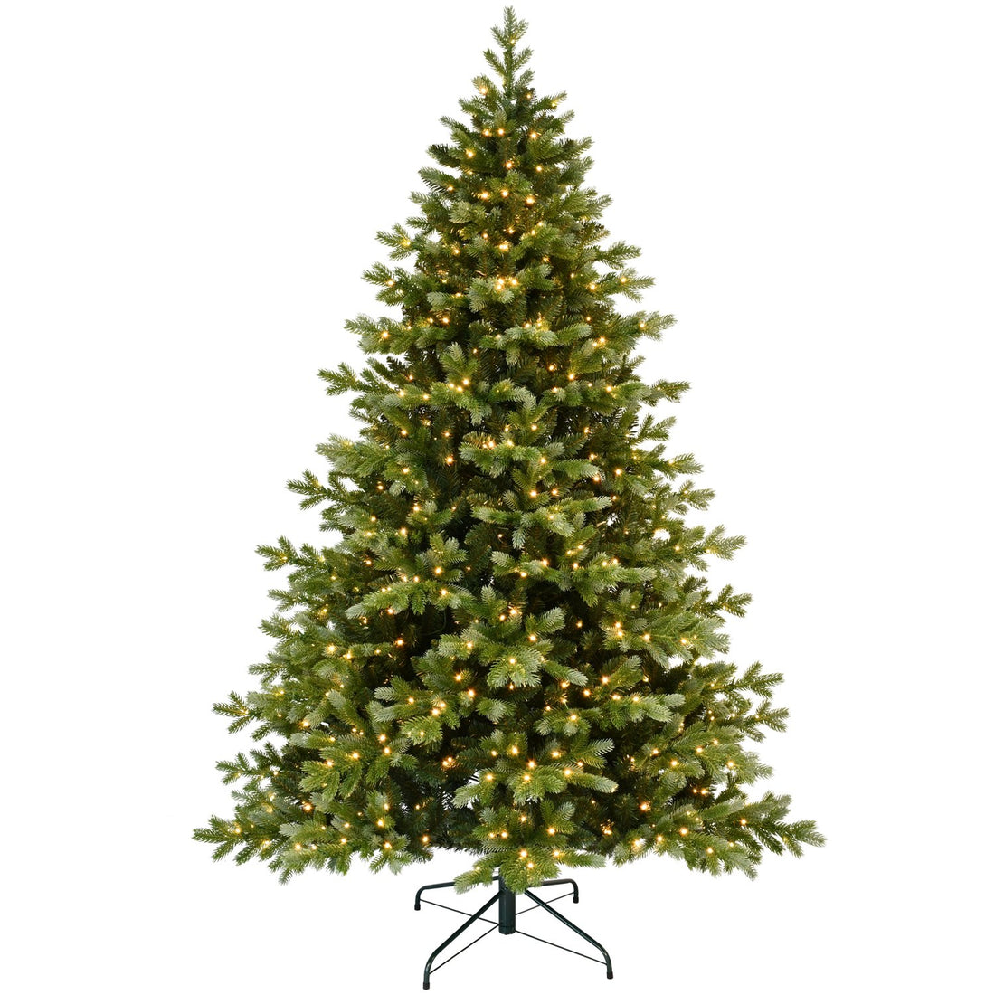 Grand Fir Artificial Christmas Tree with Densely Lit Full Branches