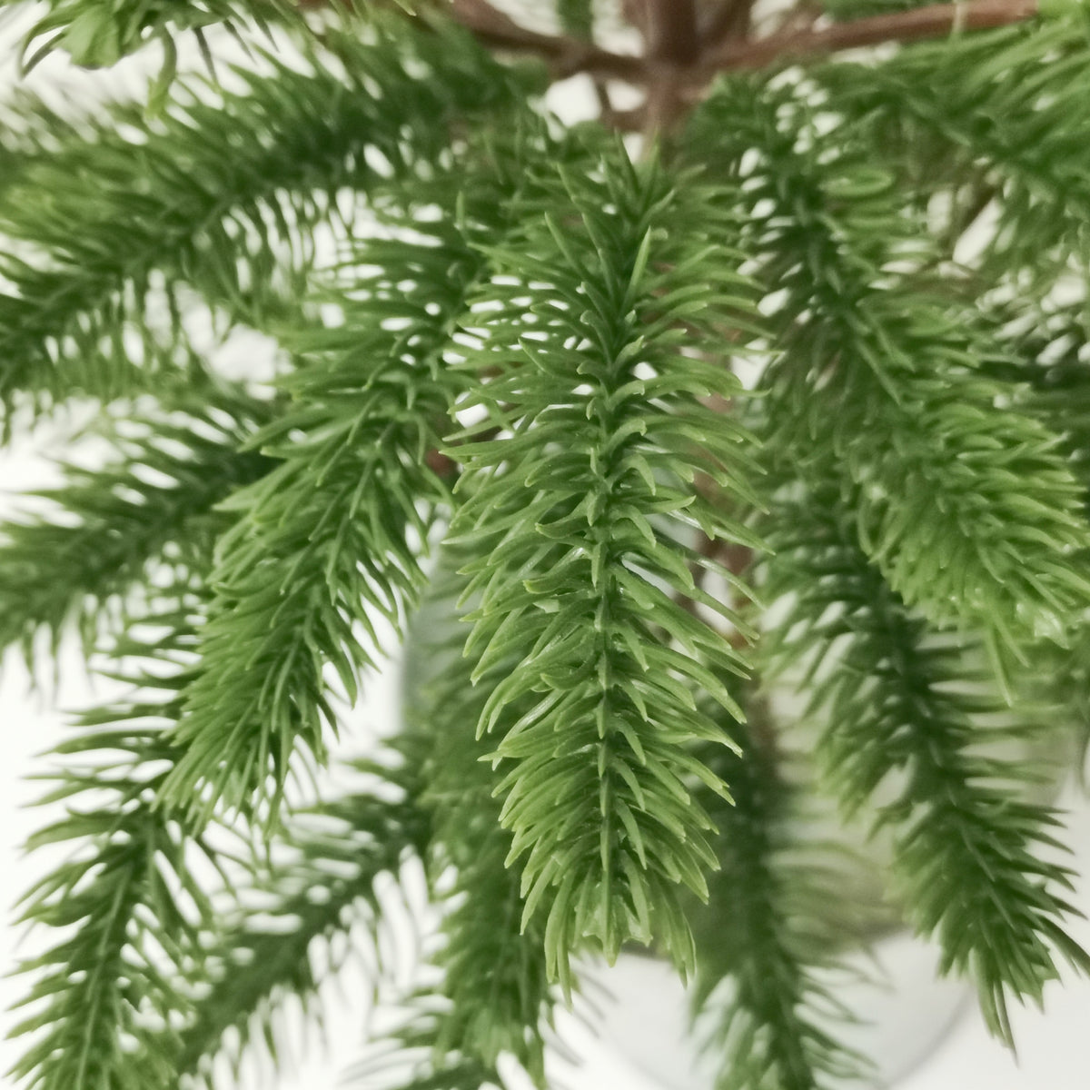 Nordic Pine Artificial Christmas Tree with Natural Green Branches and Decorative Pot