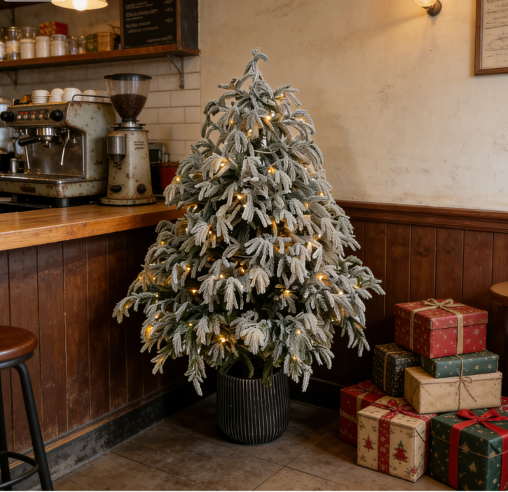 Nordic Pine Artificial Christmas Tree with Snow Flocking