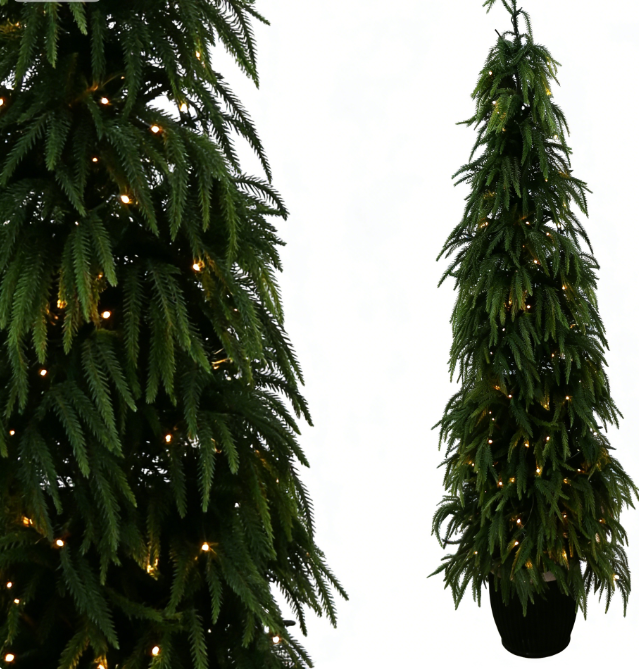 Norfolk Pine Artificial Christmas Tree with Warm White Lights