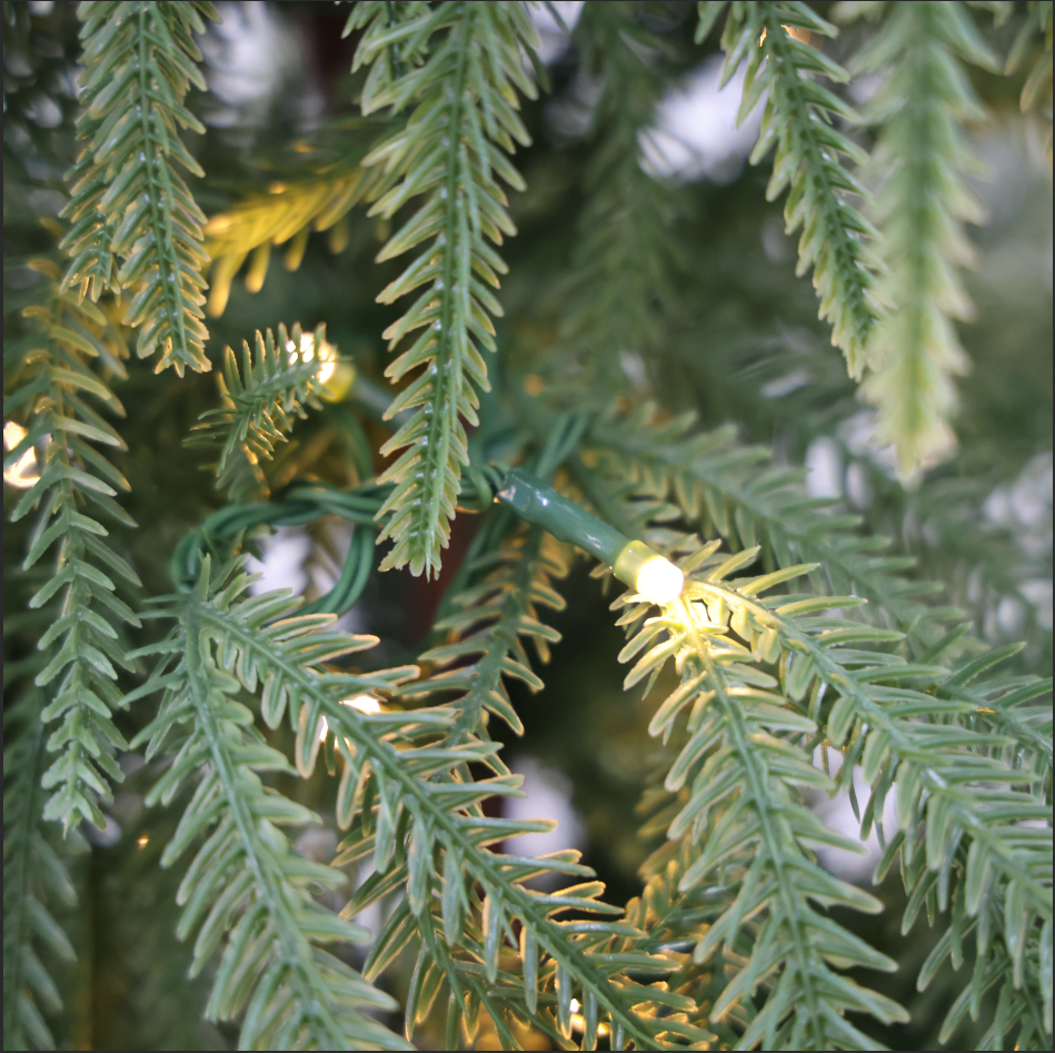 Norfolk Pine Artificial Christmas Tree with Warm White Lights