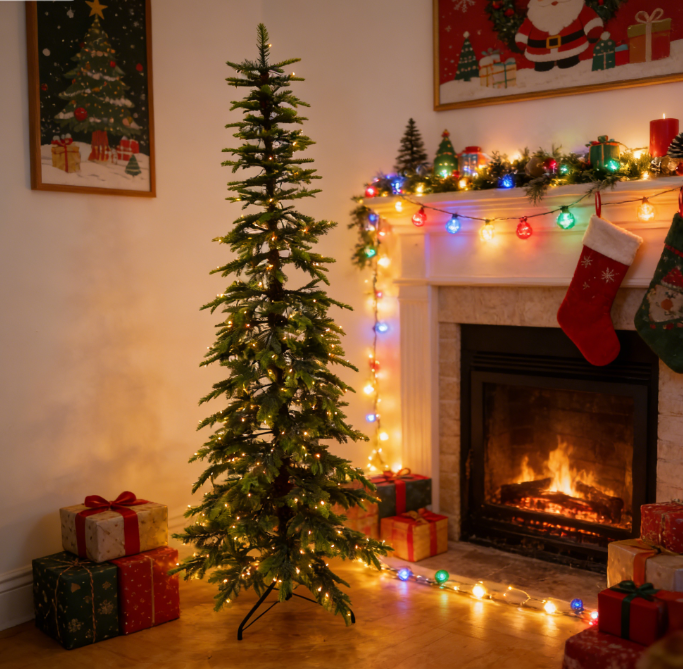 Norway Spruce Artificial Christmas Tree with Slim Branches