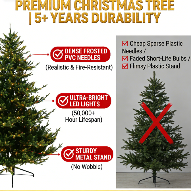 Norway Spruce Artificial Christmas Tree with Slim Pencil Shape