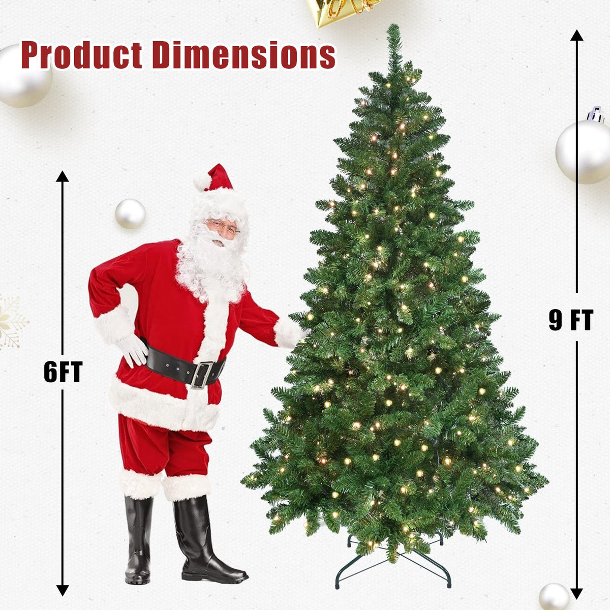 Smart Pine Artificial Christmas Tree with Color Changing WiFi Lights