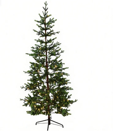 Pre-Lit Slim Artificial Christmas Tree with Warm White LED Lights