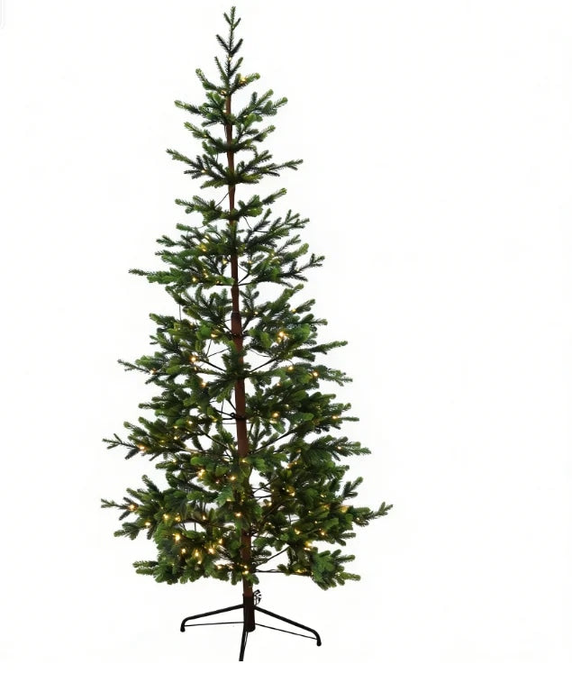 Pre-Lit Slim Artificial Christmas Tree with Warm White LED Lights