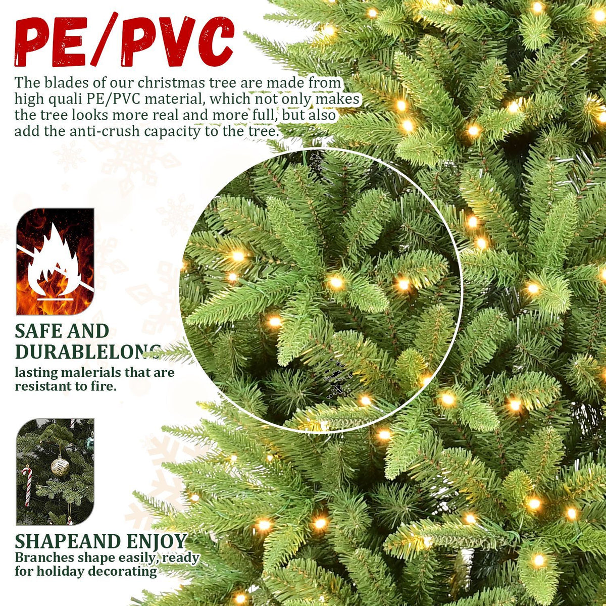 Pre Lit Slim Christmas Tree Artificial Pencil Xmas Tree