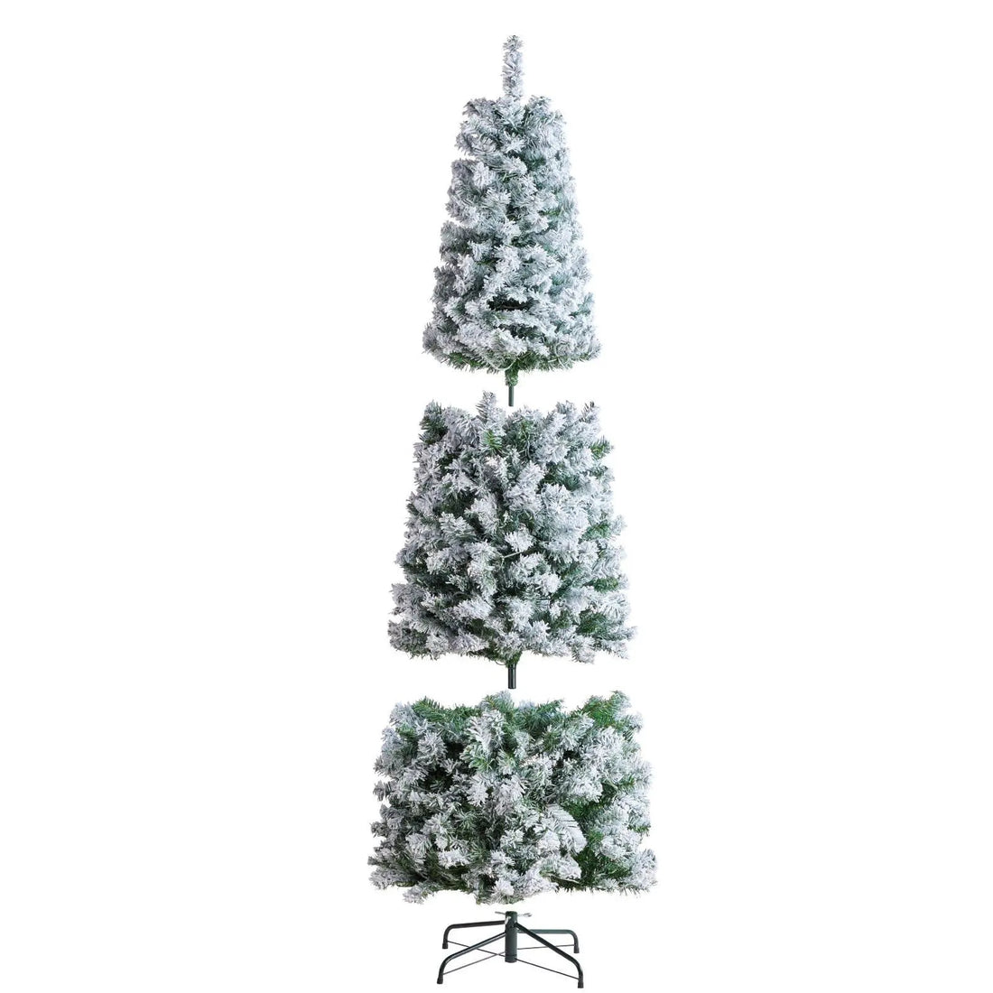 Prelit Flocked Christmas Tree with LED Lights