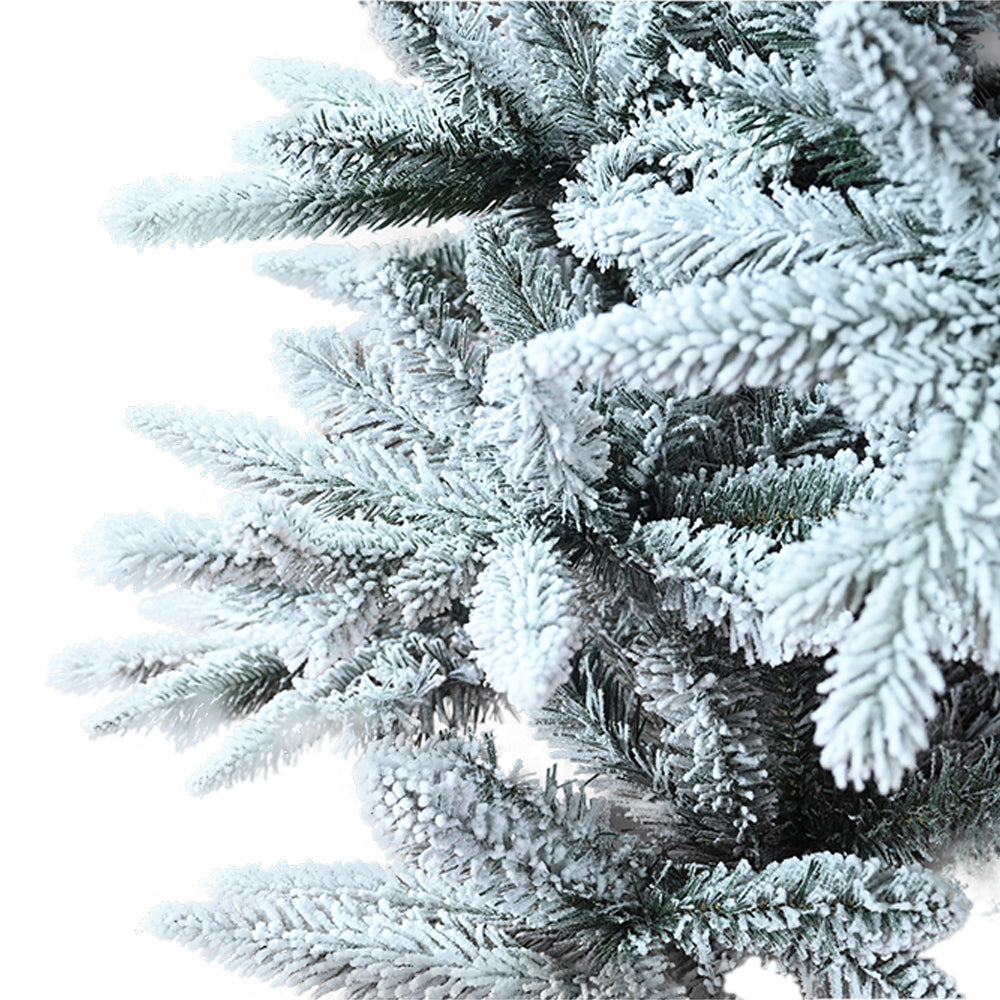 Prince Flock Artificial Christmas Tree with Heavy Snow Covered Green Branches