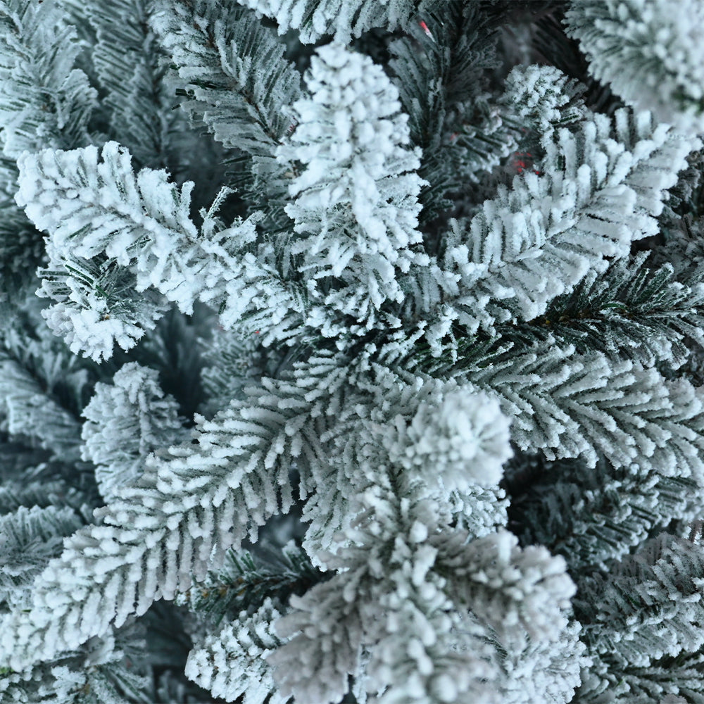 Prince Flock Artificial Christmas Tree with Heavy Snow Covered Green Branches