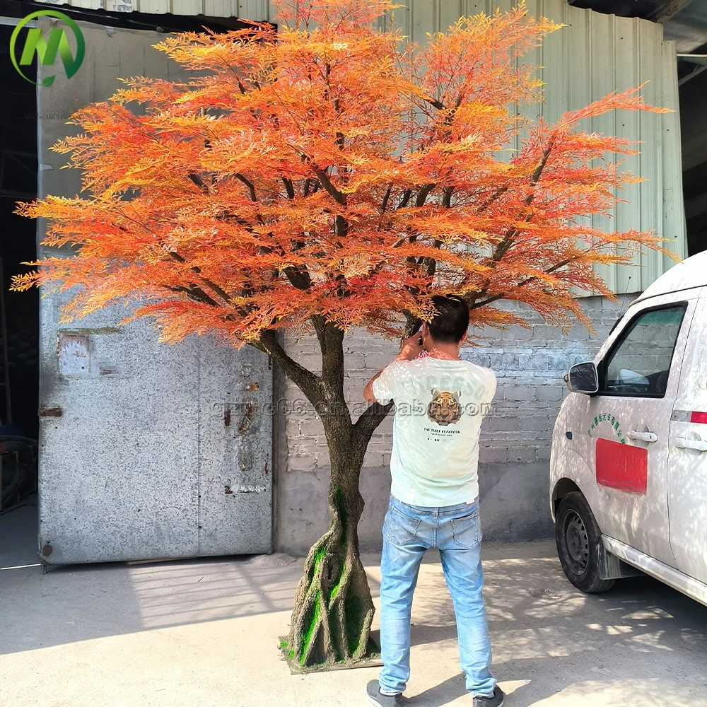 Realistic Artificial Nandina Tree Fiberglass Trunk Faux Tree