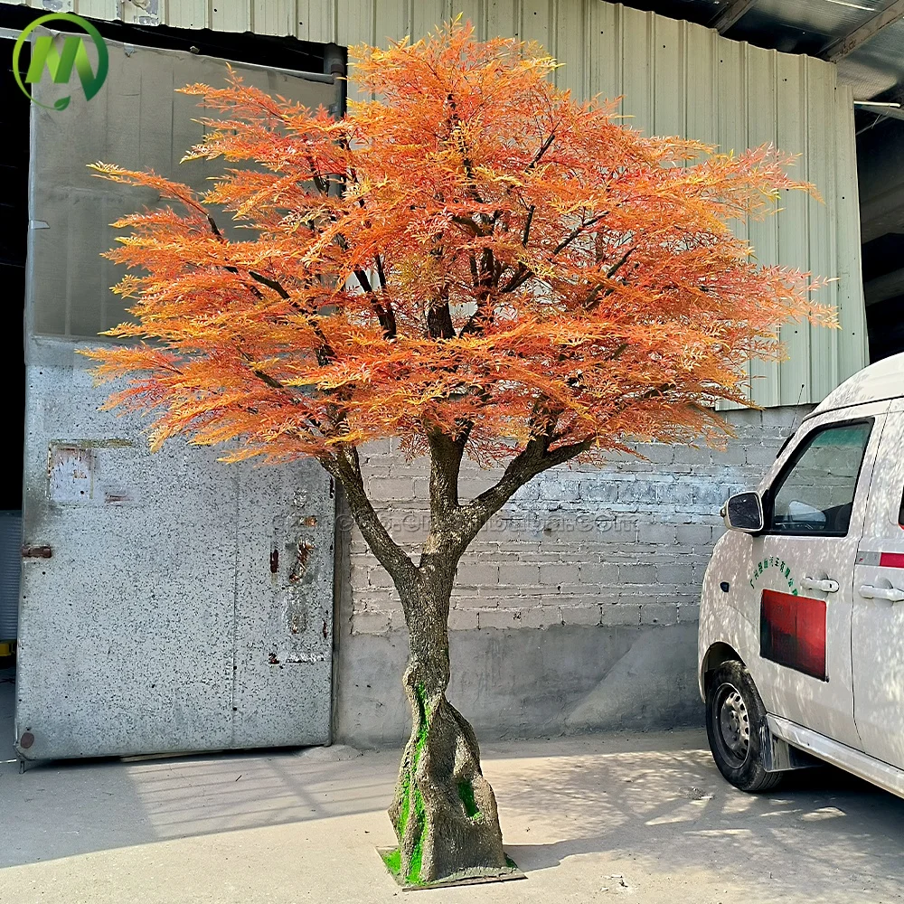 Realistic Artificial Nandina Tree Fiberglass Trunk Faux Tree