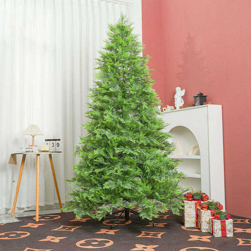 Royal Fir Artificial Christmas Tree with Realistic PE Branches and Built-In Lights