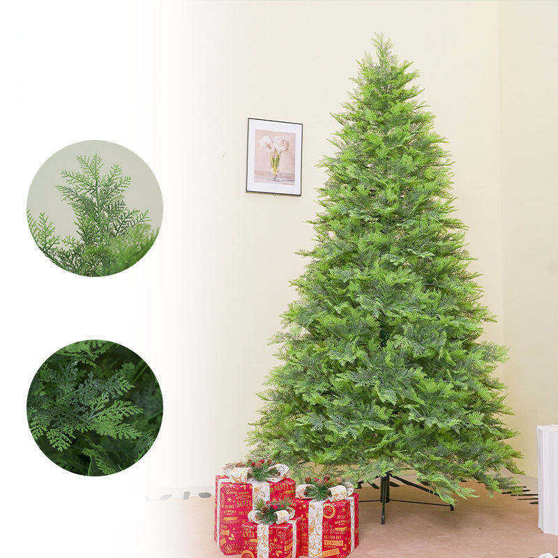 Royal Fir Artificial Christmas Tree with Realistic PE Branches and Built-In Lights