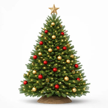 Royal Fir Pre-Lit Artificial Christmas Tree with Traditional Decorations