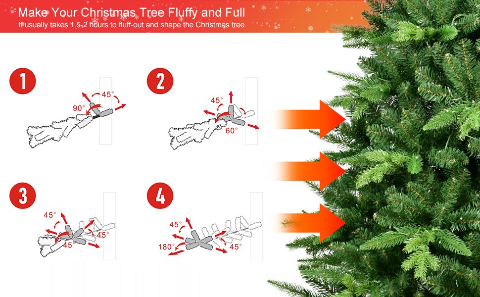 Evergreen Fir Artificial Christmas Tree with Warm White Lights