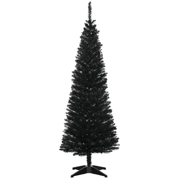 Slim Christmas Tree Black Artificial Pencil Tree