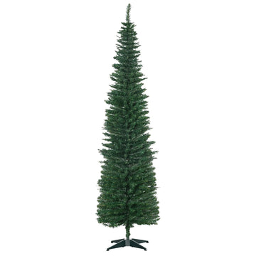 Slim Christmas Tree Pencil Tree with Plastic Stand