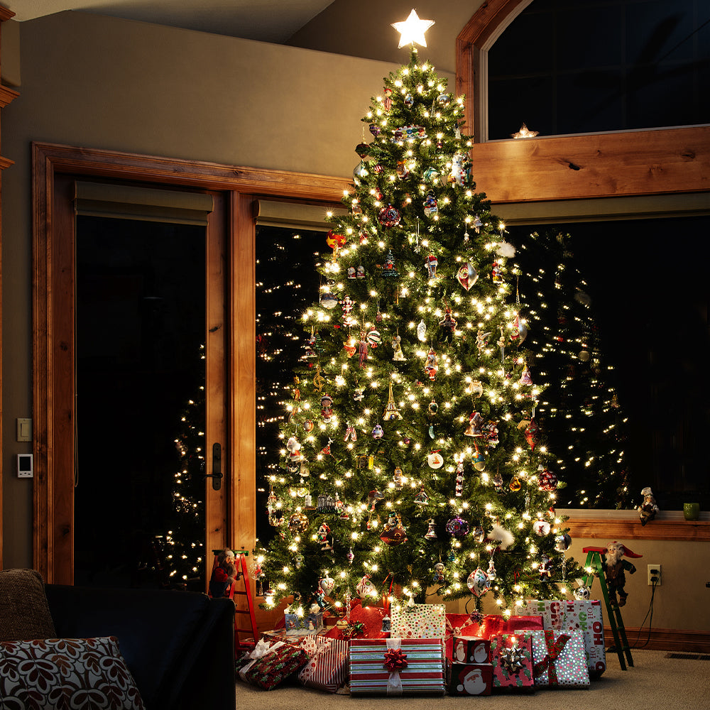 Slim Green Pencil Artificial Christmas Tree with Realistic Dense PVC PE Branches