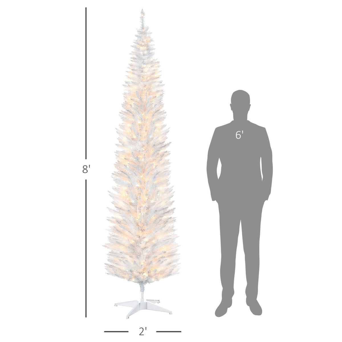 Slim Pre Lit Christmas Tree with Realistic Branches