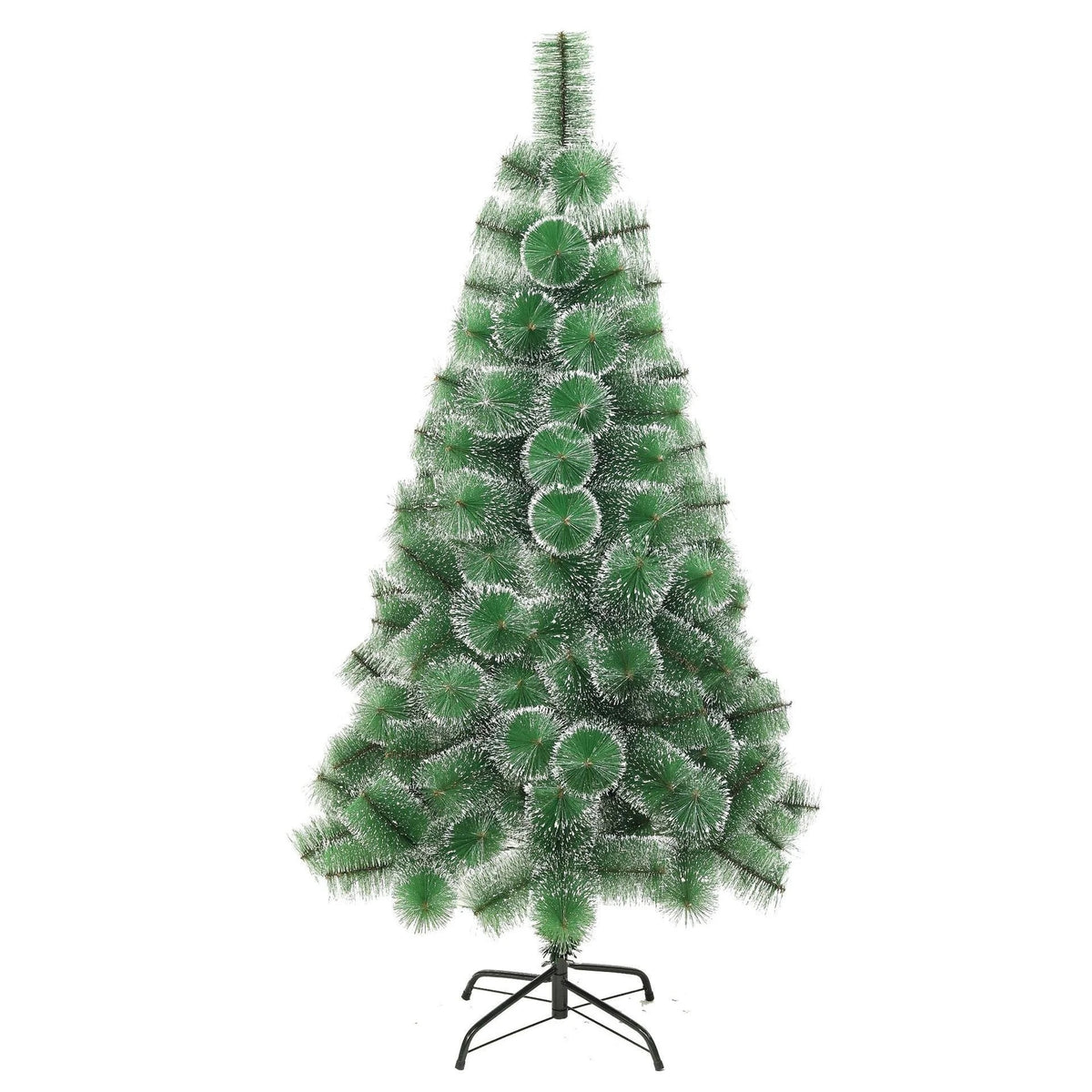 Snow Flocked Artificial Christmas Tree Realistic White Frosted Pine 2 Pcs