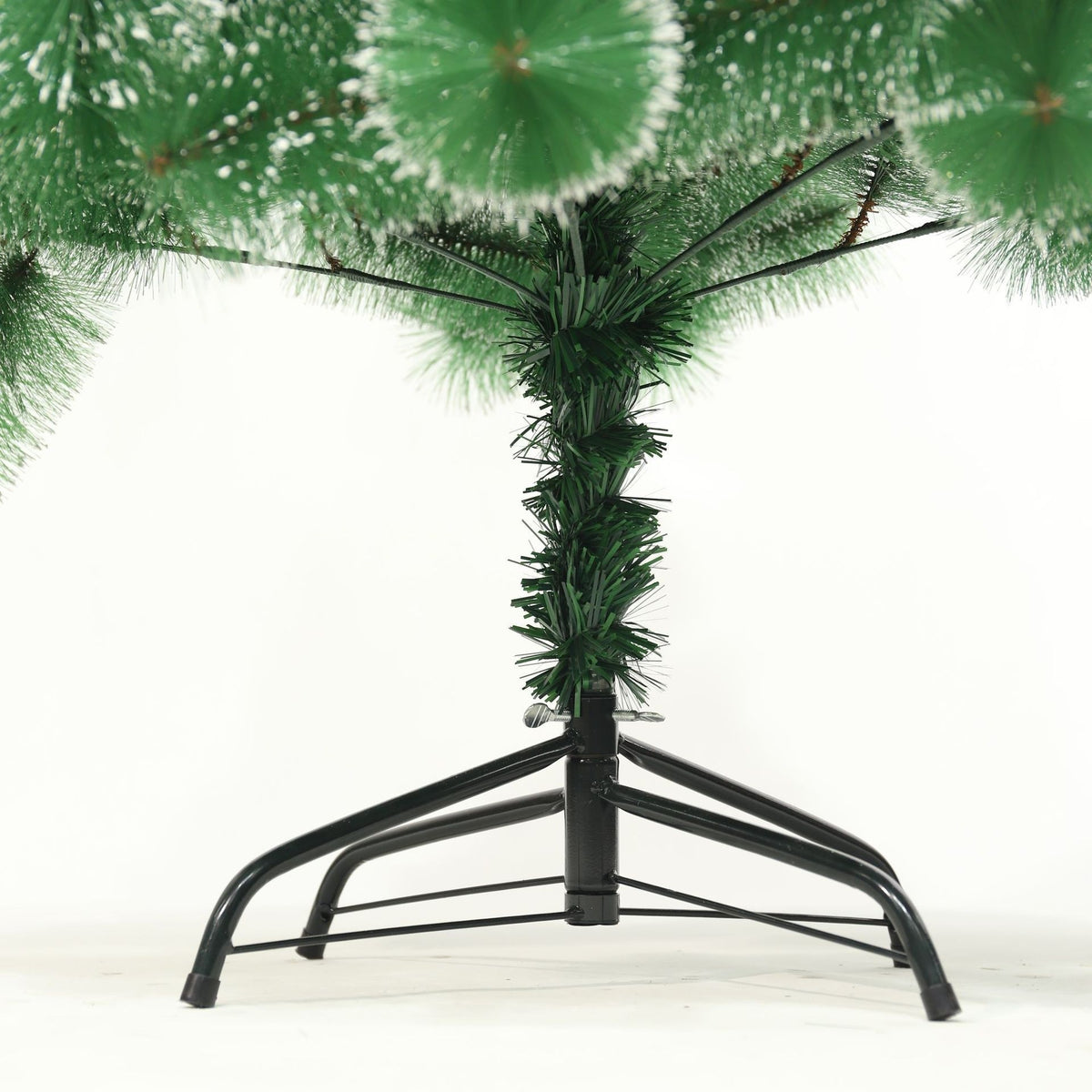 Snow Flocked Artificial Christmas Tree Realistic White Frosted Pine 2 Pcs