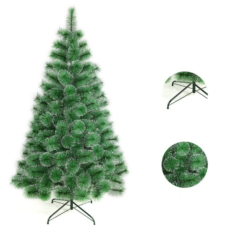 Snow Flocked Artificial Christmas Tree Realistic White Frosted Pine 2 Pcs
