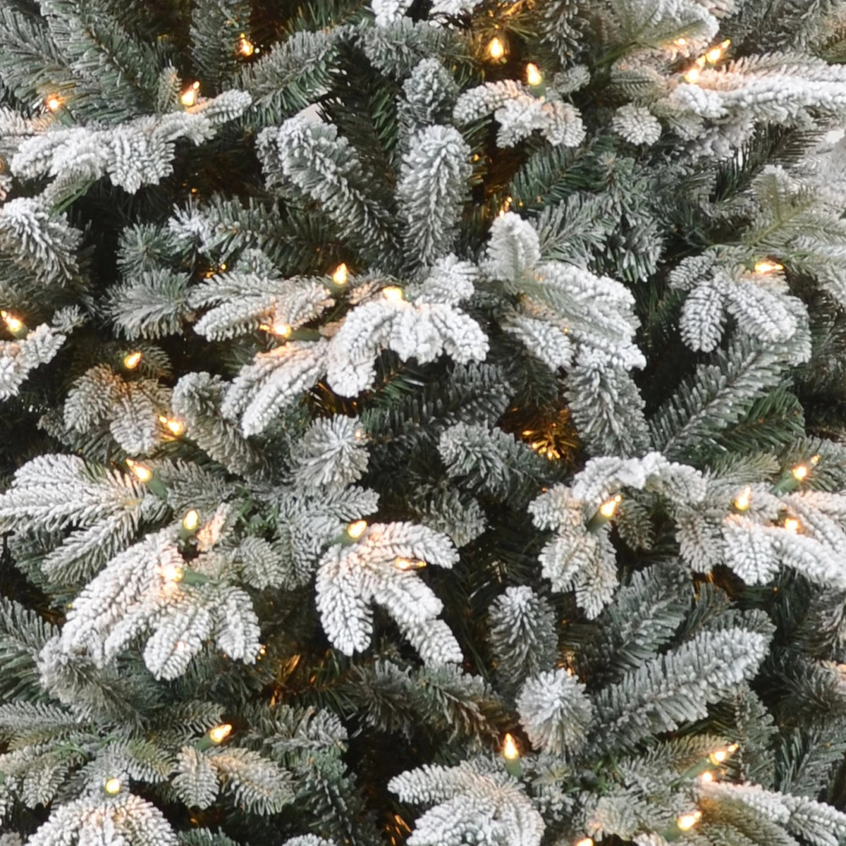 Spruce Lighted Artificial Prelit LED Xmas Tree Snow Flocked